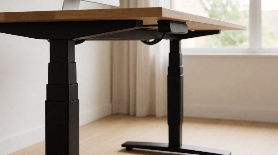 3-stage telescopic legs on a twin-motor sit stand frame